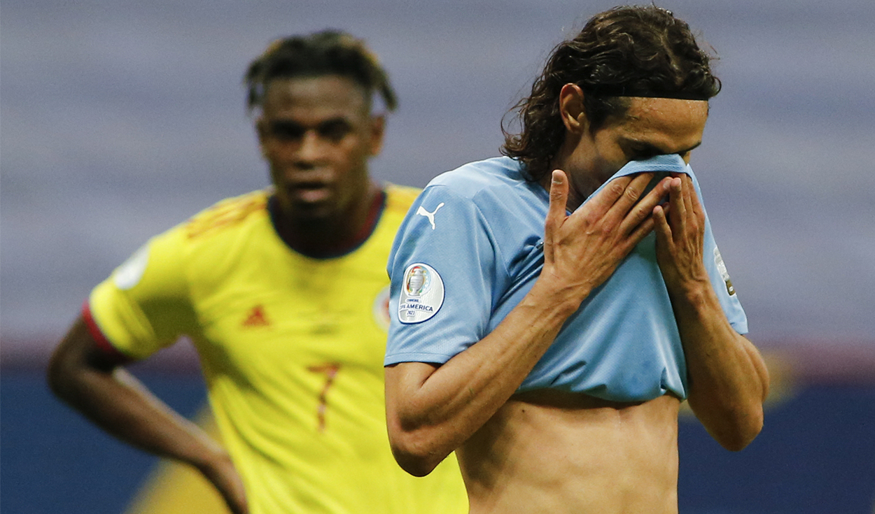 Edinson Cavani se pronunció sobre la derrota de Uruguay ante Colombia por penales en la Copa América 2021. Foto: AFP
