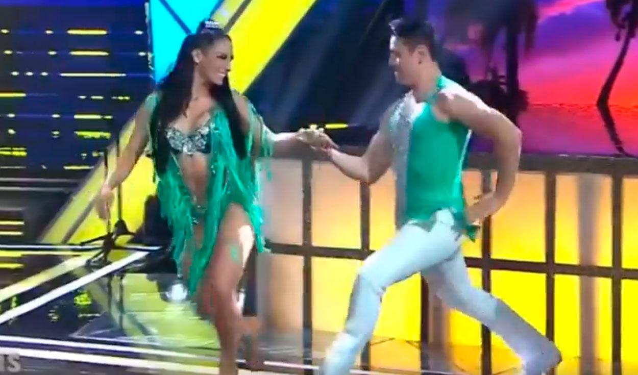 Allison Pastor también fue nombraba como la participante con los mejores pasos de la segunda fecha de Reinas del show. Foto: captura América TV