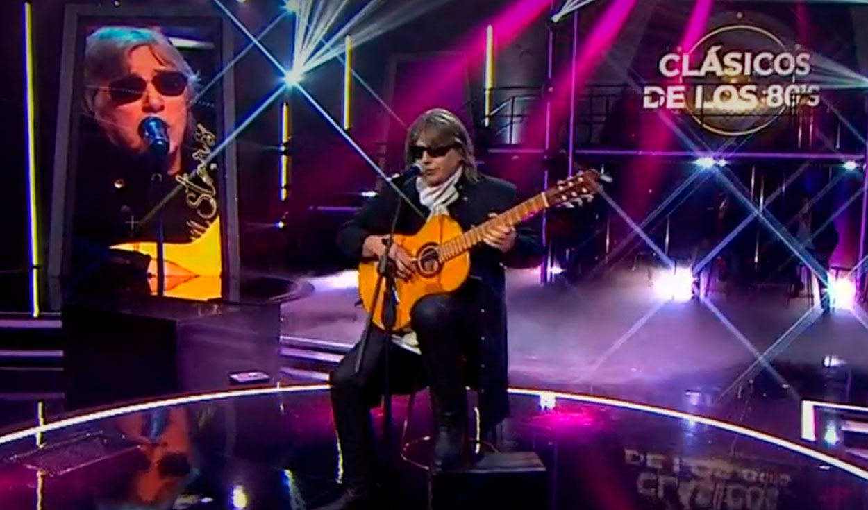 El imitador peruano de José Feliciano llegó al set de Yo soy All Stars con el tema “Angela”. Foto: captura Chilevisión