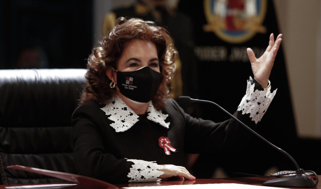 Elvia Barrios es la actual presidenta del Poder Judicial. Foto: La República