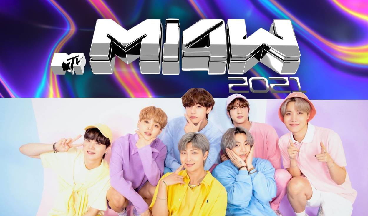 Bangtan venció a otros siete artistas del K-pop en categoría de los MTV MIAW 2021. Foto: composición MTV/BIGHIT