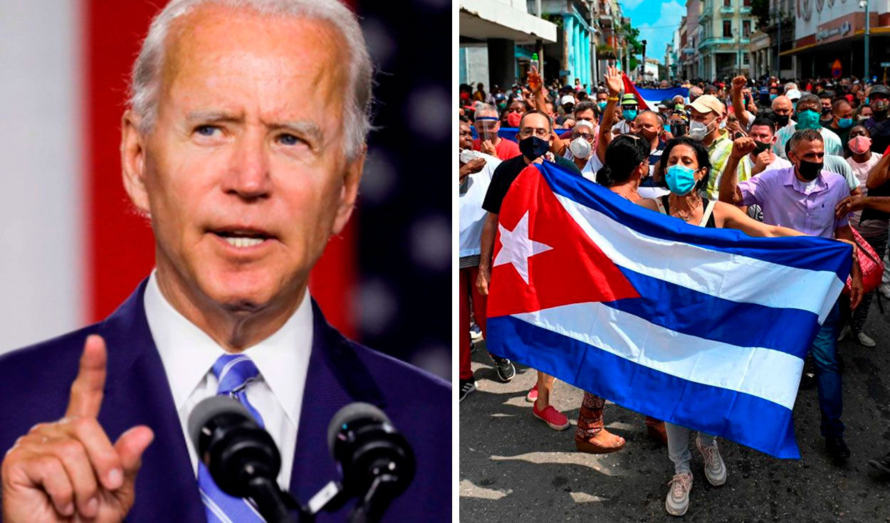 Además, Biden señaló que se estudia la forma para que los cubanos vuelvan a gozar del servicio de internet. Foto: composición / AFP