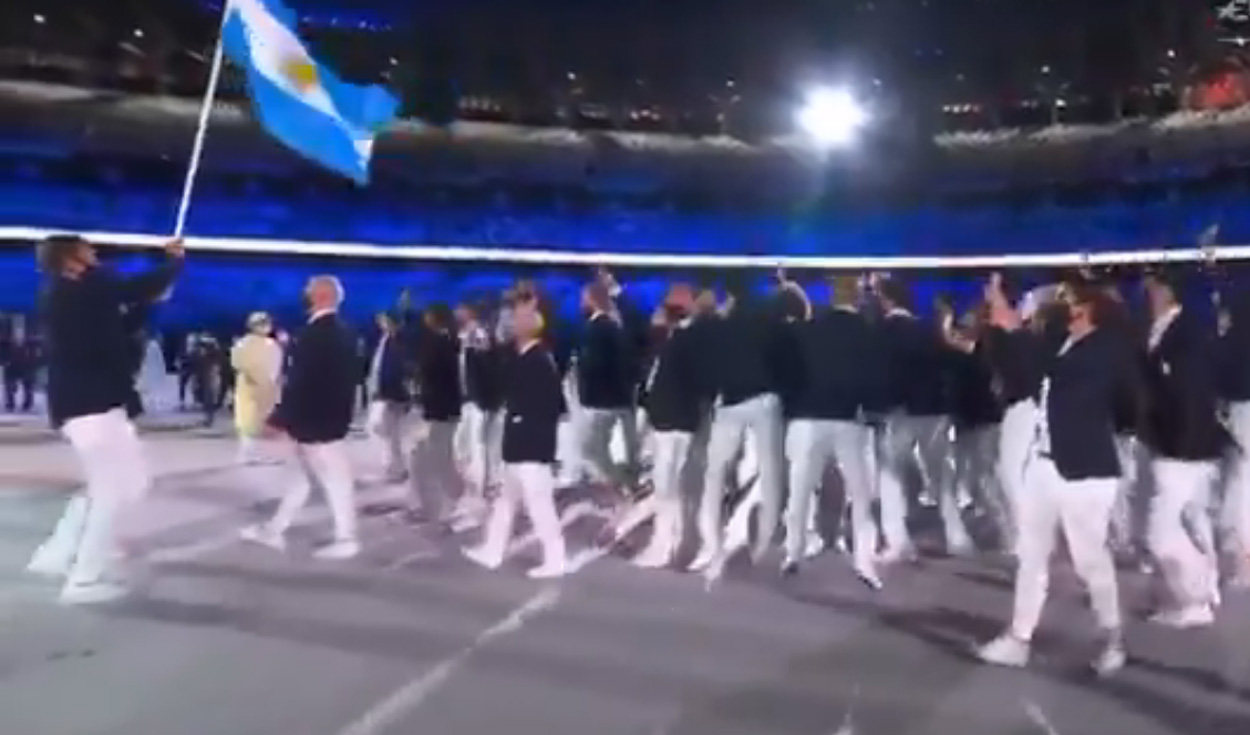 Representantes argentinos alborotaron la inauguración de los JJOO. Foto: captura Twitter