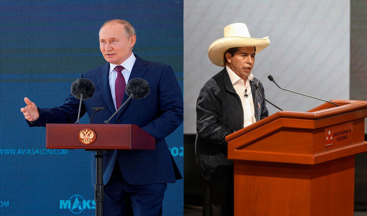 Vladímir Putin felicita a Pedro Castillo por su victoria en las elecciones