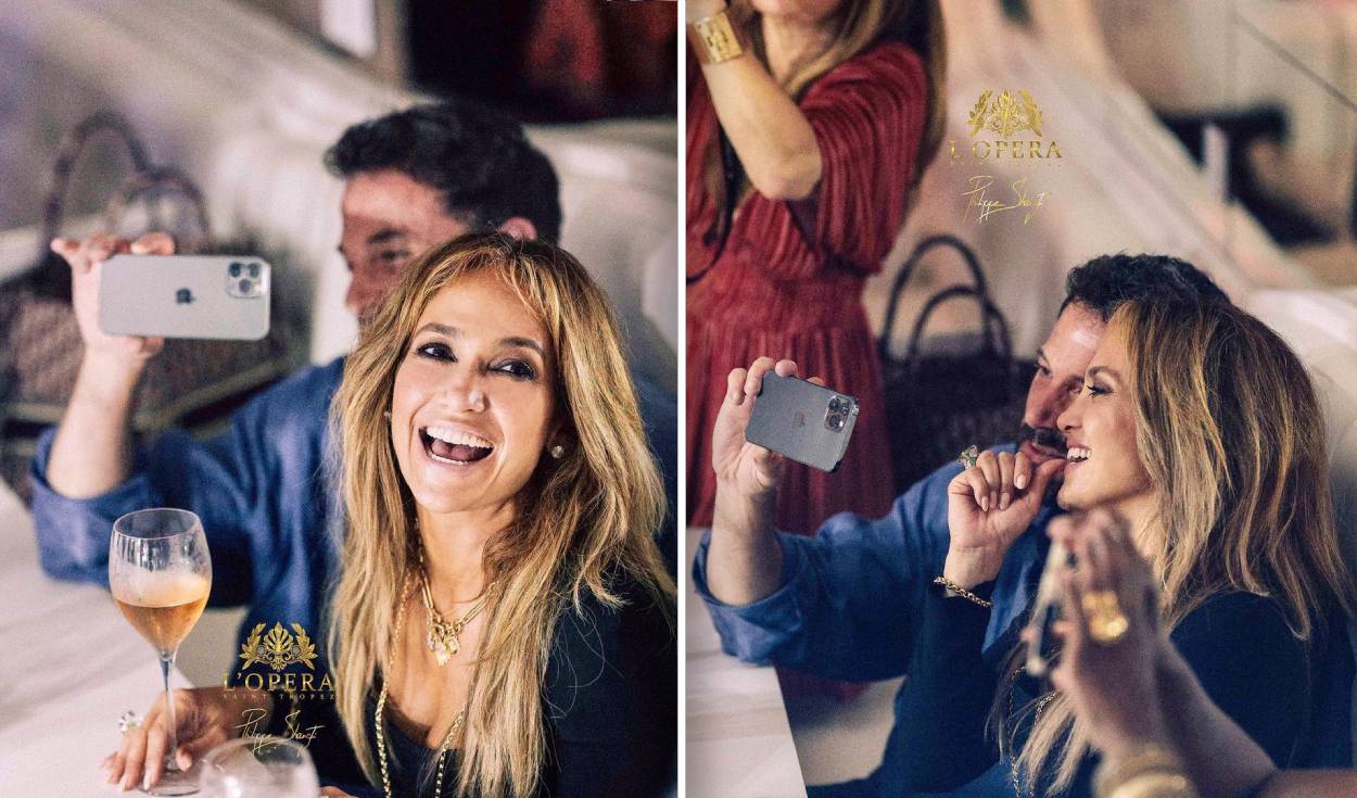 En las imágenes difundidas en redes sociales se ve a Jennifer Lopez divirtiéndose al ritmo de sus mejores éxitos junto con Ben Affleck. Foto: composición Instagram @loperasttropez
