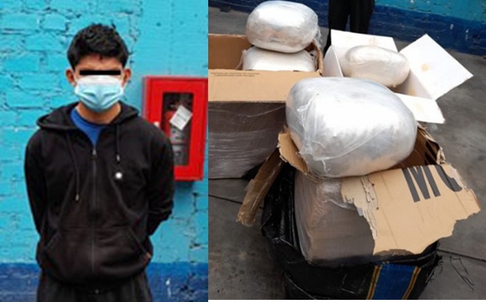 Trujillo: cae sujeto con 100 kilos de marihuana enviados como encomienda