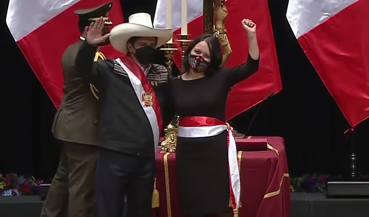 Anahí Durand juramentó por el Ministerio de la Mujer y Poblaciones Vulnerables (MIMP). Foto: Tv Perú