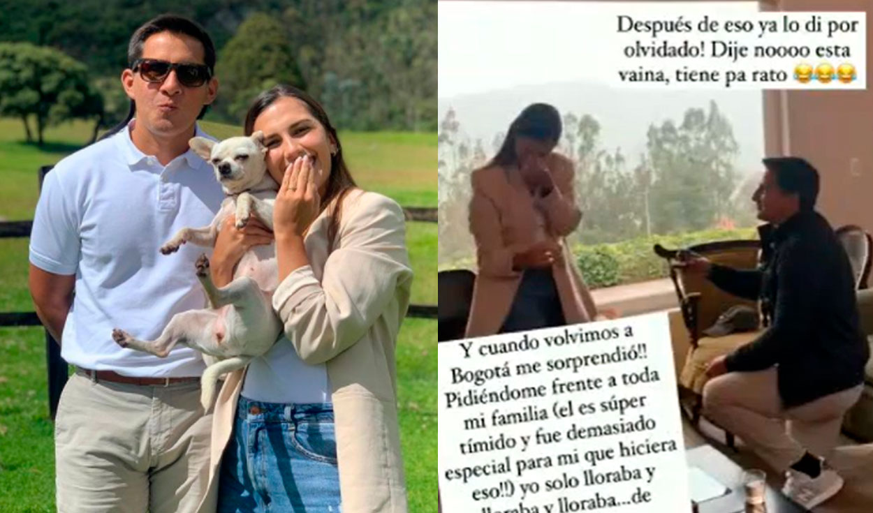 Manuela Camacho se comprometió con su novio en Bogotá, con la presencia de toda su familia. Foto: Manuela Camacho / Instagram