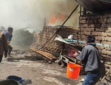 La Libertad: incendio destruye casa en la ciudad de Otuzco