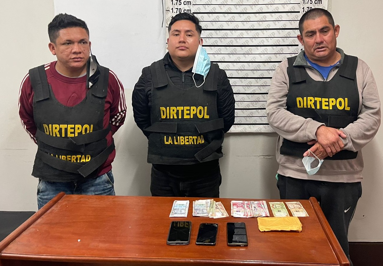 Capturan a tres extorsionadores en Trujillo