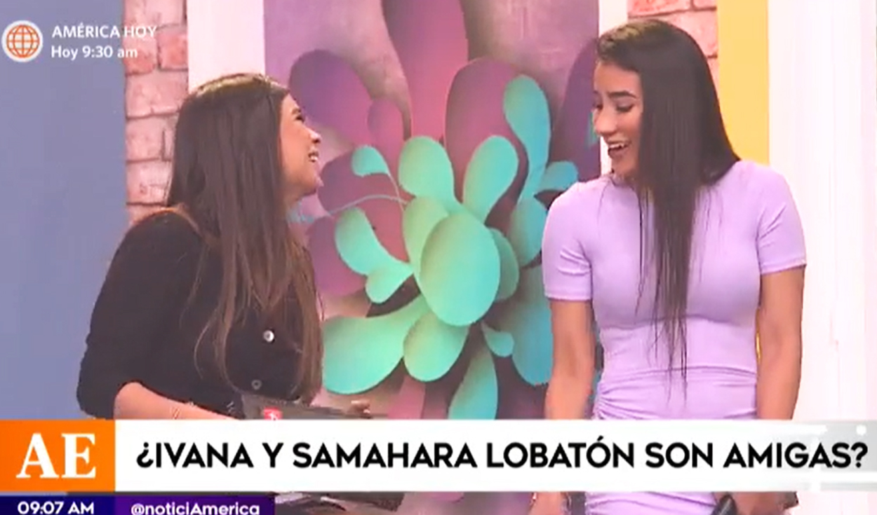 Ivana Yturbe y Samahara Lobatón hablan sobre el vínculo entre ambas en América Espectáculos. Foto: captura de América TV