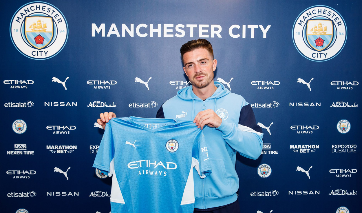 Jack Grealish jugará en el Manchester City tras salir del Aston Villa. Foto: Manchester City