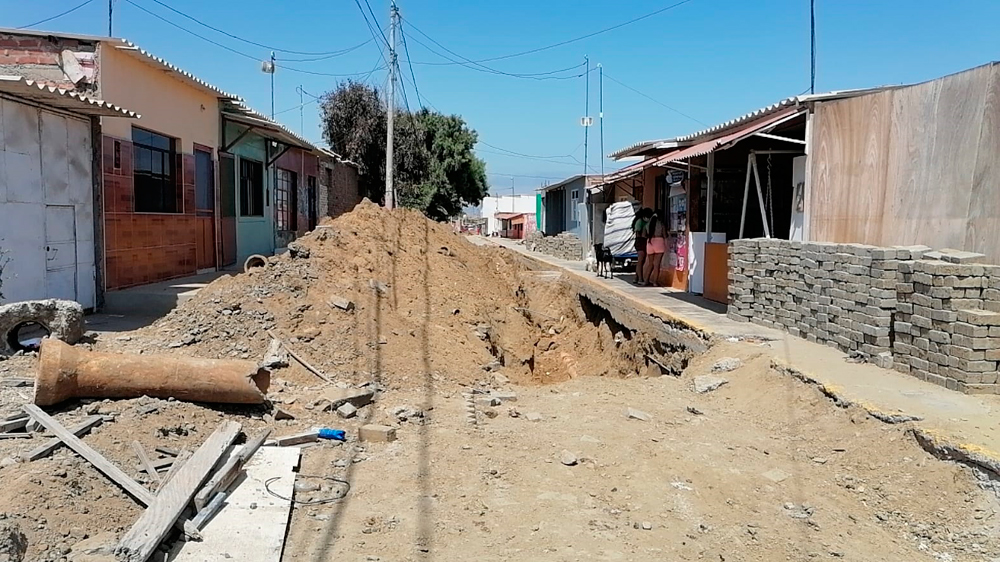 Piura: ciudadanos de Negritos protestan por paralización de obra de saneamiento