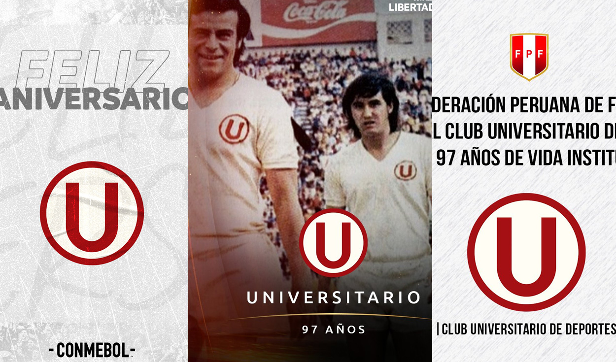 Universitario de Deportes recibió el saludo de diversas instituciones deportivas. Foto: Twitter