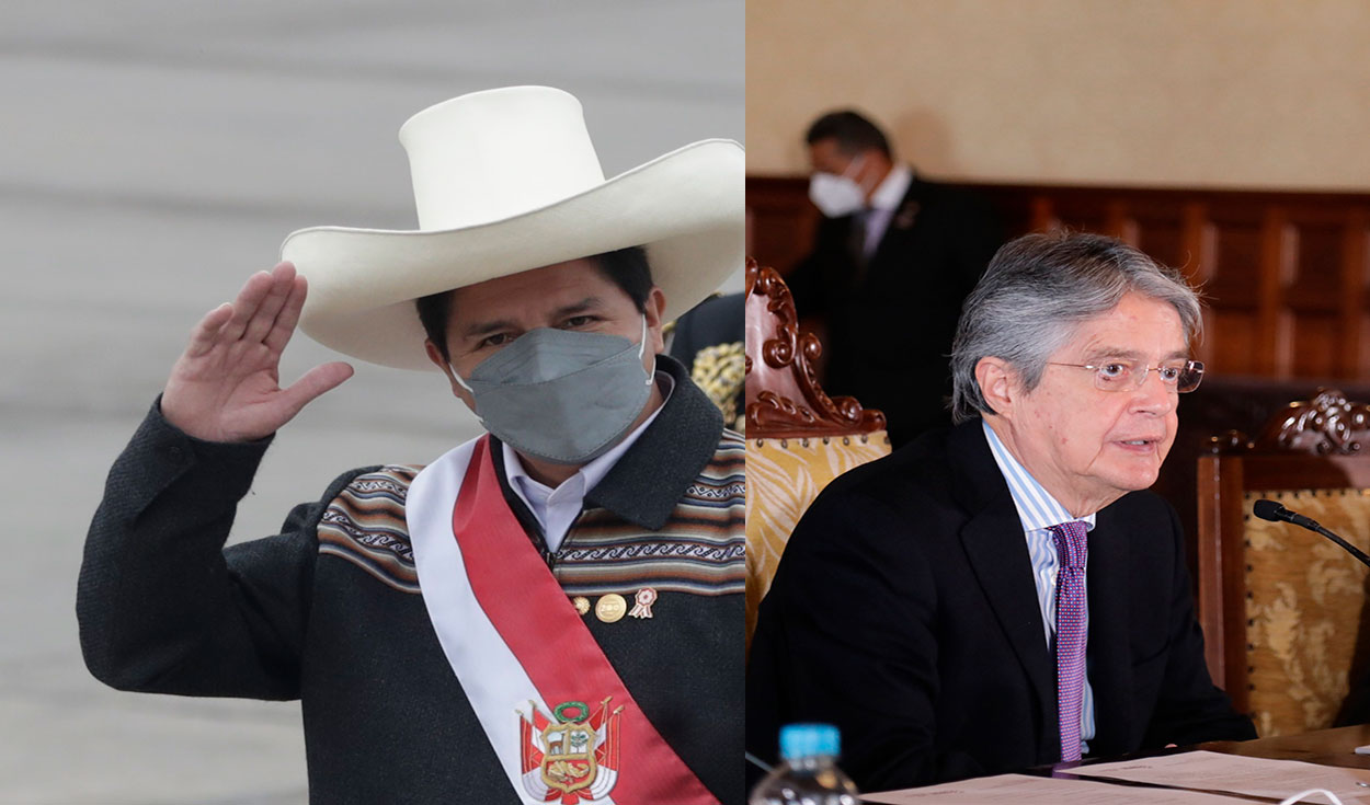 Pedro Castillo y Guillermo Lasso conversaron recientemente en Perú sobre la relación bilateral entre ambos países. Foto: composición/EFE