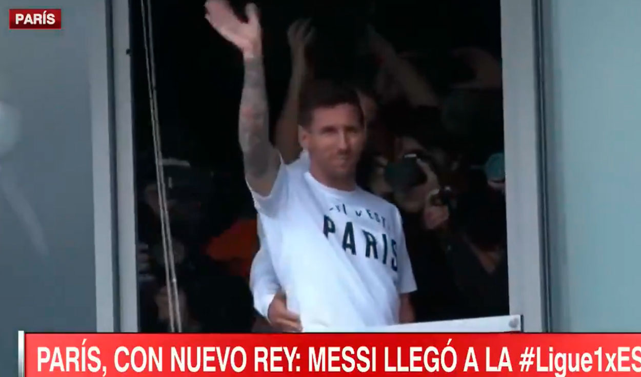 Lionel Messi arribó a París para firmar por el PSG. Foto: ESPN