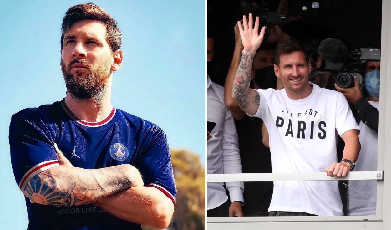 Lionel Messi arribó a París para firmar por PSG. Foto: composición difusión