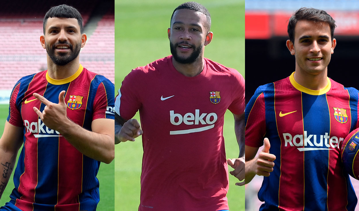Agüero, Depay y Eric García están entre los fichajes del FC Barcelona para la campaña 2021/22. Foto: composición/AFP