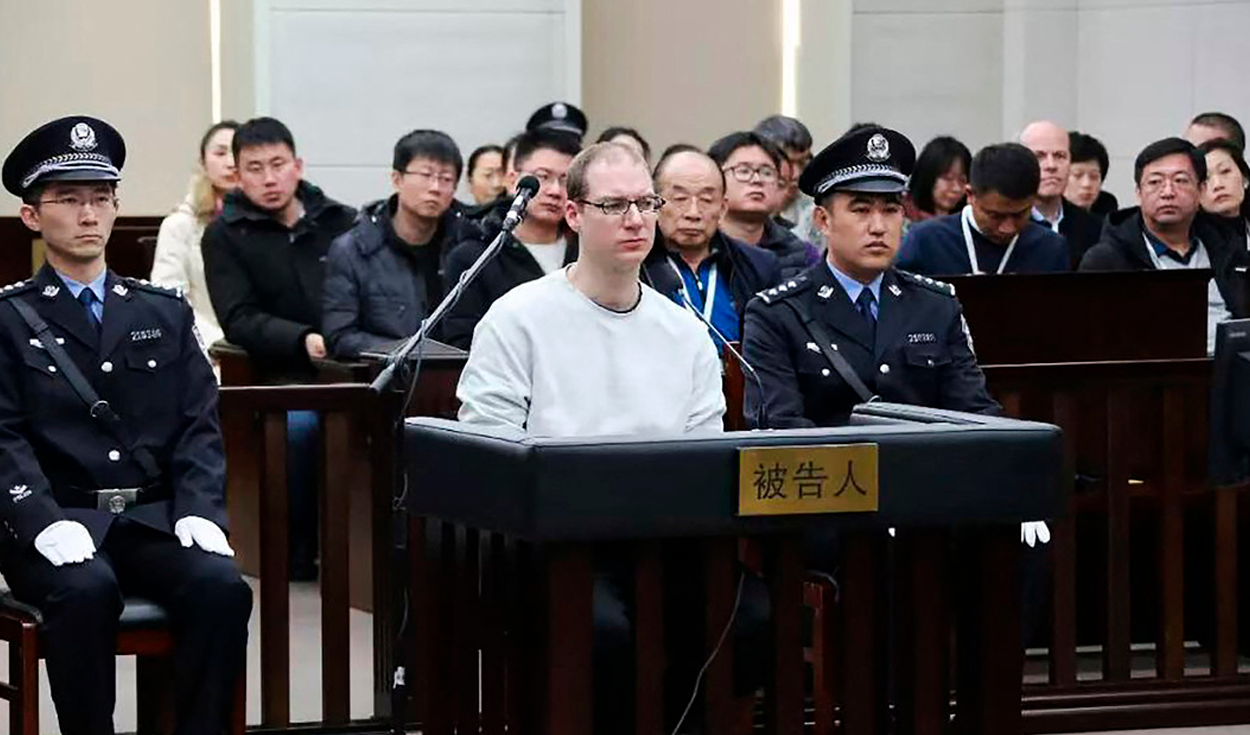 Schellenberg se declaró inocente y aseguró que había ido a China por turismo y apeló la condena. Foto: AFP