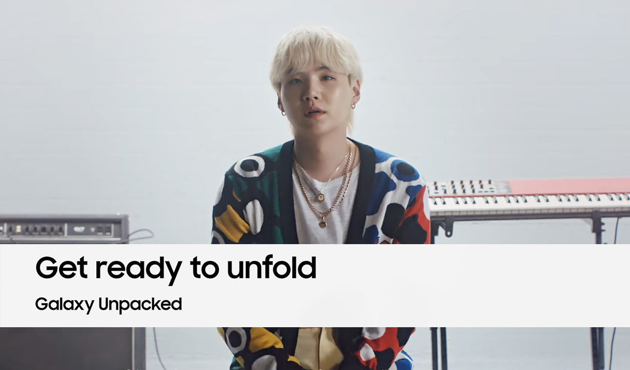 Suga reinterpretó un tono que acompaña a la línea Galaxy desde hace 10 años. Foto: Samsung