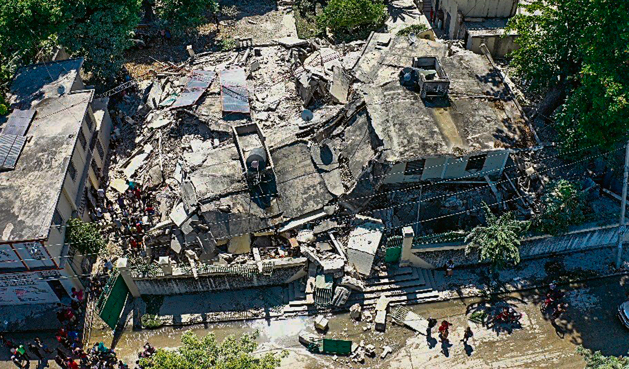 Temblor. Con drones se pudo constatar la gravedad del terremoto que sacudió la nación centroamericana.