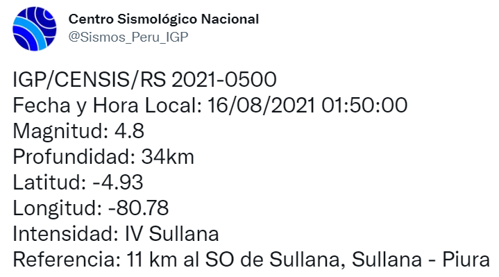 sismo piura