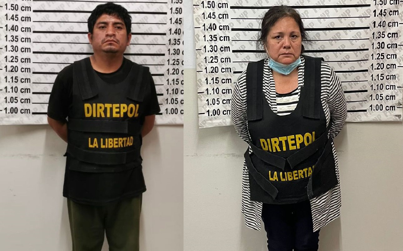 Capturan a dos presuntos extorsionadores en Trujillo