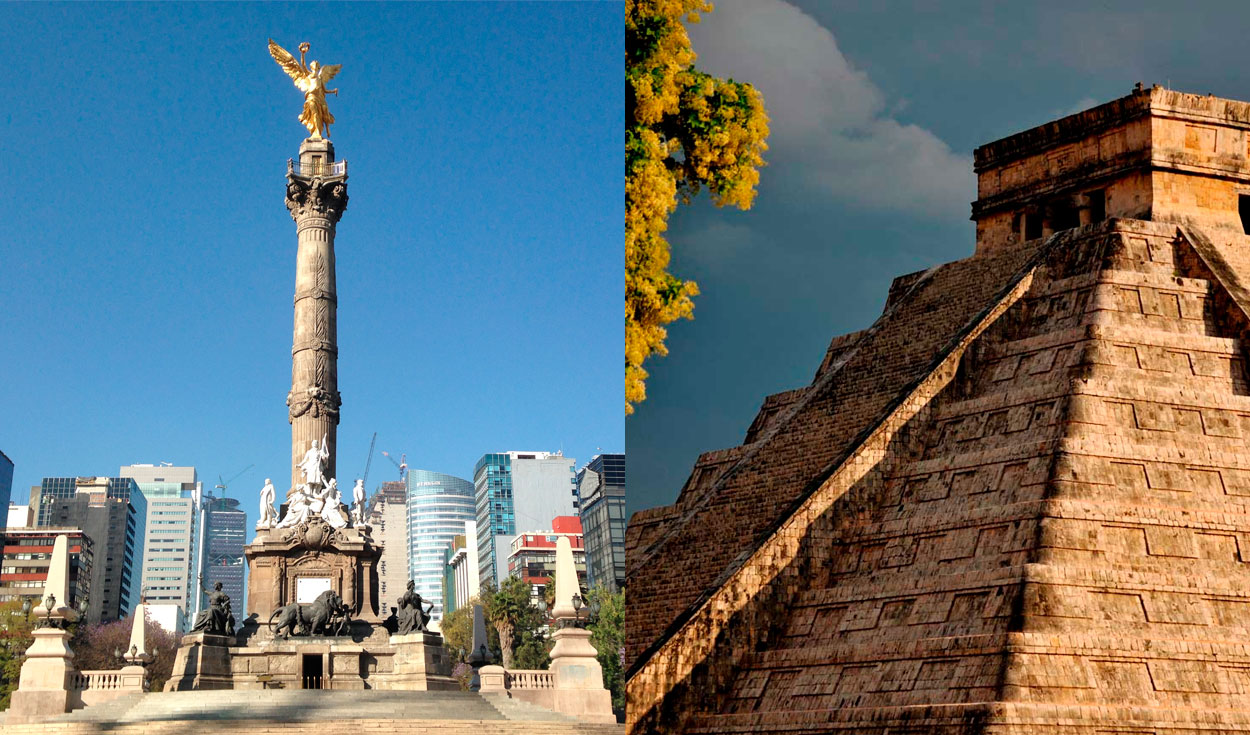 La Ciudad de México y Chichén Itzá son dos destinos recomendados. Foto: composición/Gobierno de México