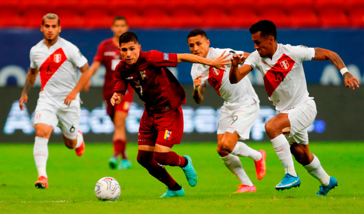El último Perú vs. Venezuela, jugado por la Copa América 2021, fue victoria bicolor por 1-0. Foto: EFE