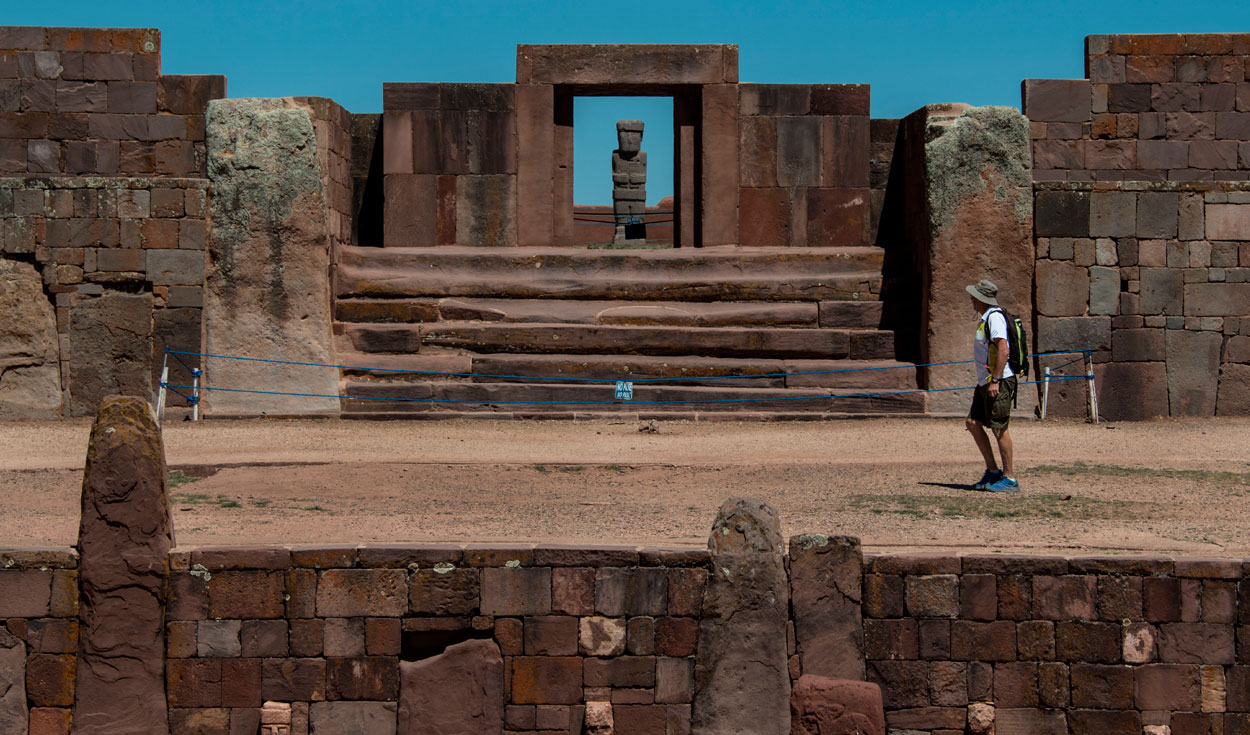 La ciudadela de Tiahuanaco es el complejo arqueológico más importante de Bolivia. Foto: AFP