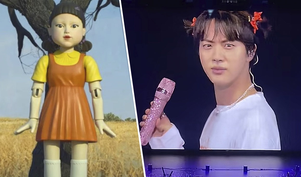 BTS's Jin channels 'Squid Game' doll during 'Permission to Dance On Stage'  concert