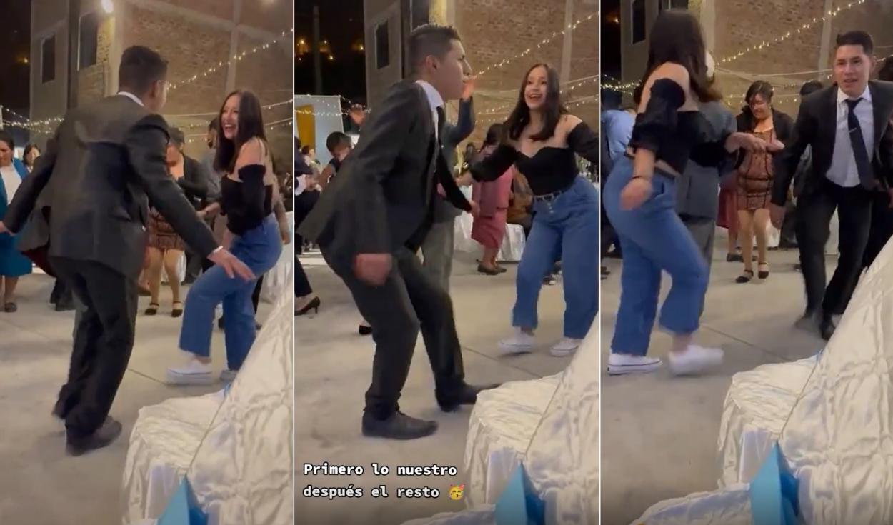 Los usuarios en las redes quedaron maravillados y le pidieron a la joven  que realice tutoriales para bailar huayno. Foto: captura de TikTok.