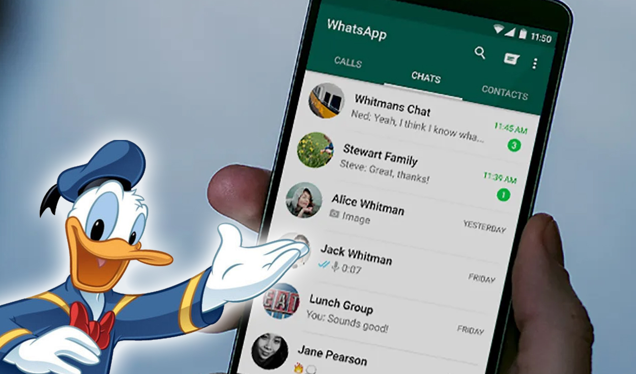 angustia halcón Razón WhatsApp: así puedes hacer que el Pato Donald te avise cuando llega un  nuevo mensaje | Android | iPhone | iOS | Truco | WhatsApp Plus | Disney |  Tecnología | La República