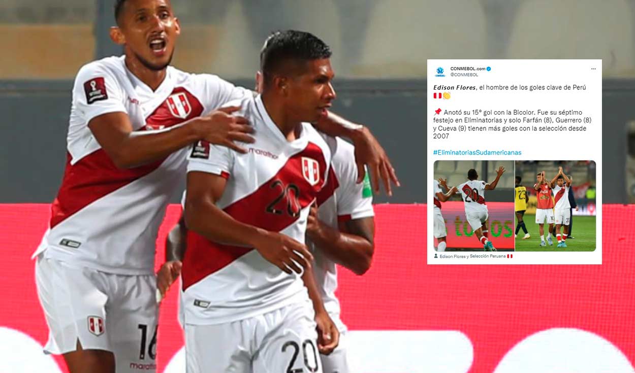 Selección peruana: “Edison Flores, el hombre de los goles clave de Perú”,  Conmebol elogia al 'Orejas' | Eliminatorias Qatar 2022 | Deportes | La  República