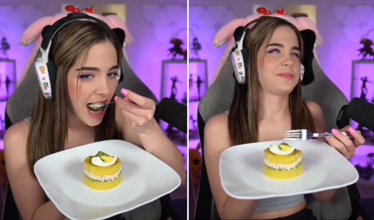 La joven streamer suele realizar transmisiones a diario y no descartó la  posibilidad de probar más platos típicos peruanos. Foto: captura de TikTok