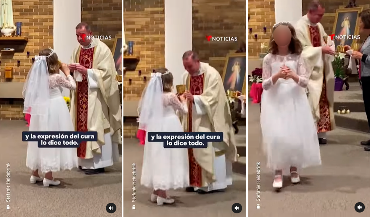 TikTok viral: sacerdote se sorprende al ver el gran sorbo de vino que tomó una niña durante su comunión | Estados Unidos | Iglesia Católica | Video viral | La República TikTok viral: sacerdote se sorprende al ver el gran sorbo de vino que tomó una niña durante su comunión | Estados Unidos | Iglesia Católica | Video viral | La República