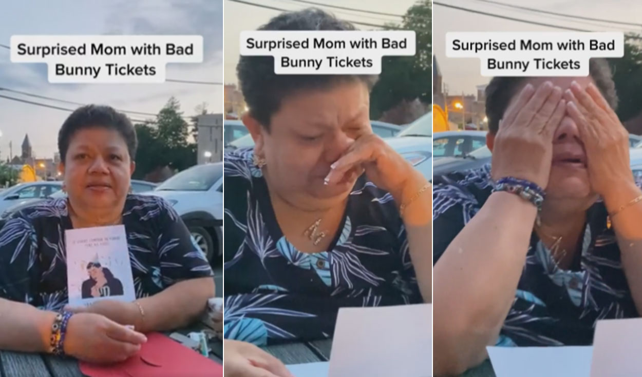 Mamá llora al recibir boletos para concierto de Bad Bunny