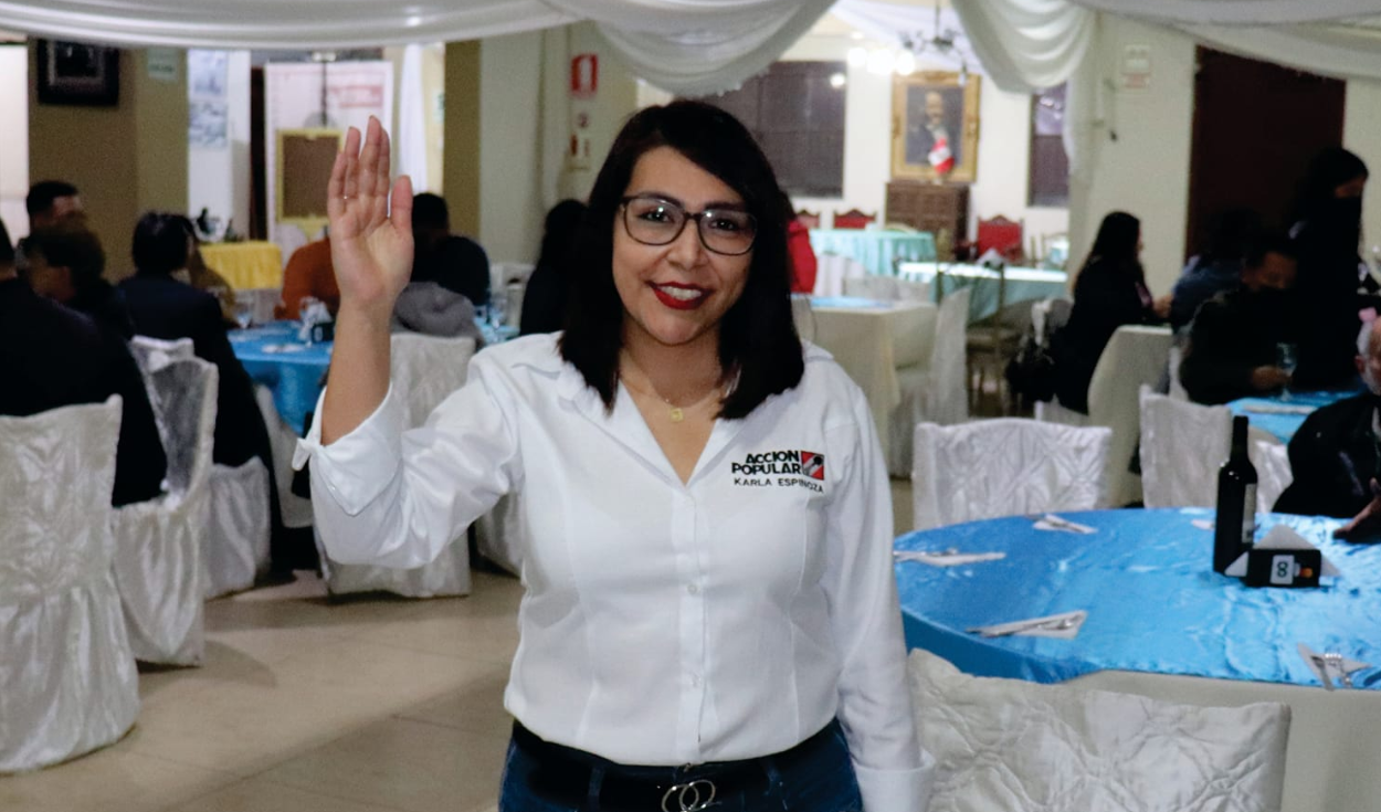 Karla Espinoza es candidata a la alcaldía de Breña por Acción Popular en las Elecciones Regionales y Municipales 2022. Foto: Facebook de la candidata