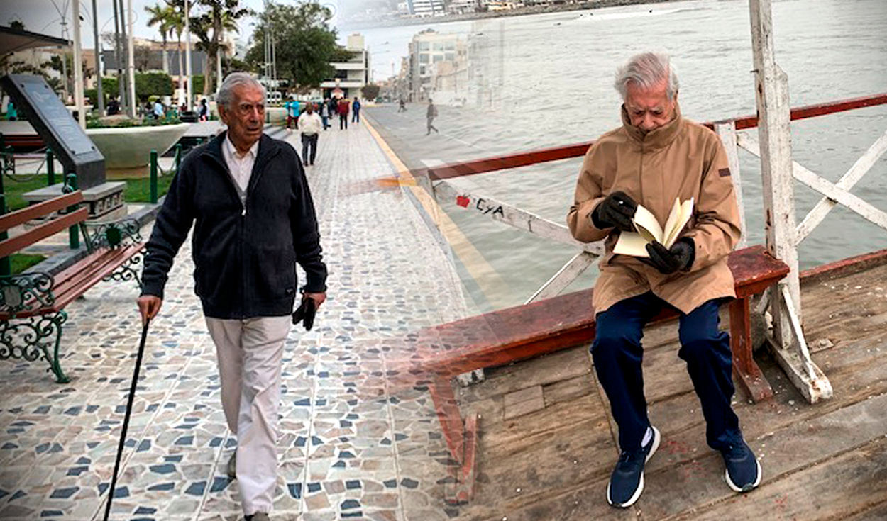 Vargas Llosa estuvo en diversas zonas de Lambayeque y La Libertad. Foto: @AlvaroVargasLl/Twitter/Composición LR