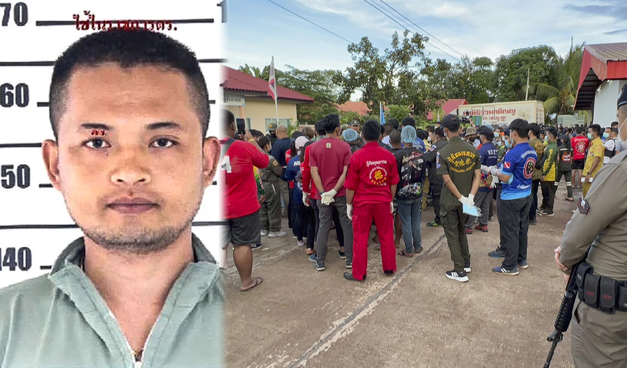 La Oficina Provincial de Relaciones Públicas de Nong Bua Lamphu, publicó la foto del presunto atacante. Foto: Policía de Tailandia/EFE