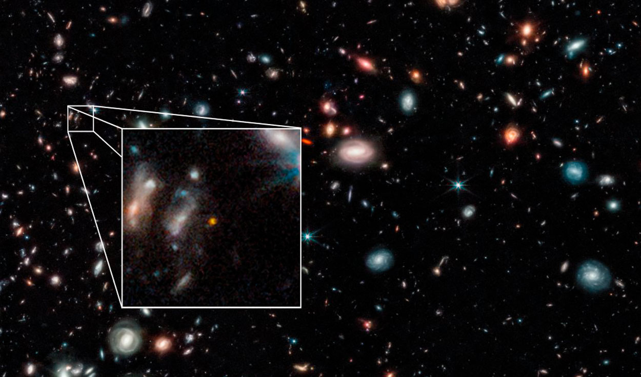 Las galaxias encontradas por el James Webb podrían haberse formado poco después del Big Bang. Foto: NASA / ESA