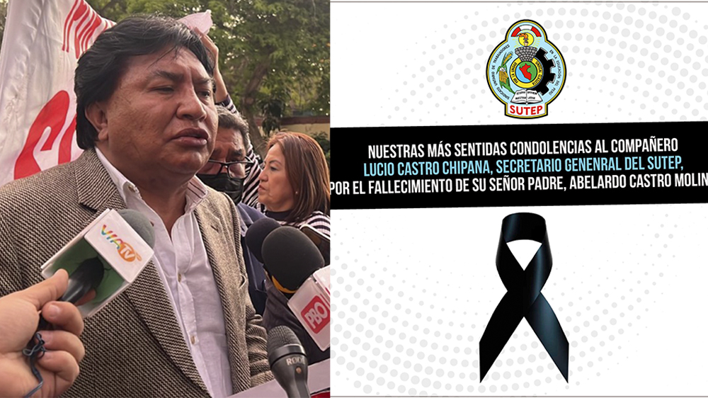 Sutep: secretario general, Lucio Castro, se enteró de la muerte de su padre mientras participaba del décimo día de huelga de hambre de docentes. Foto: composición LR/Sutep