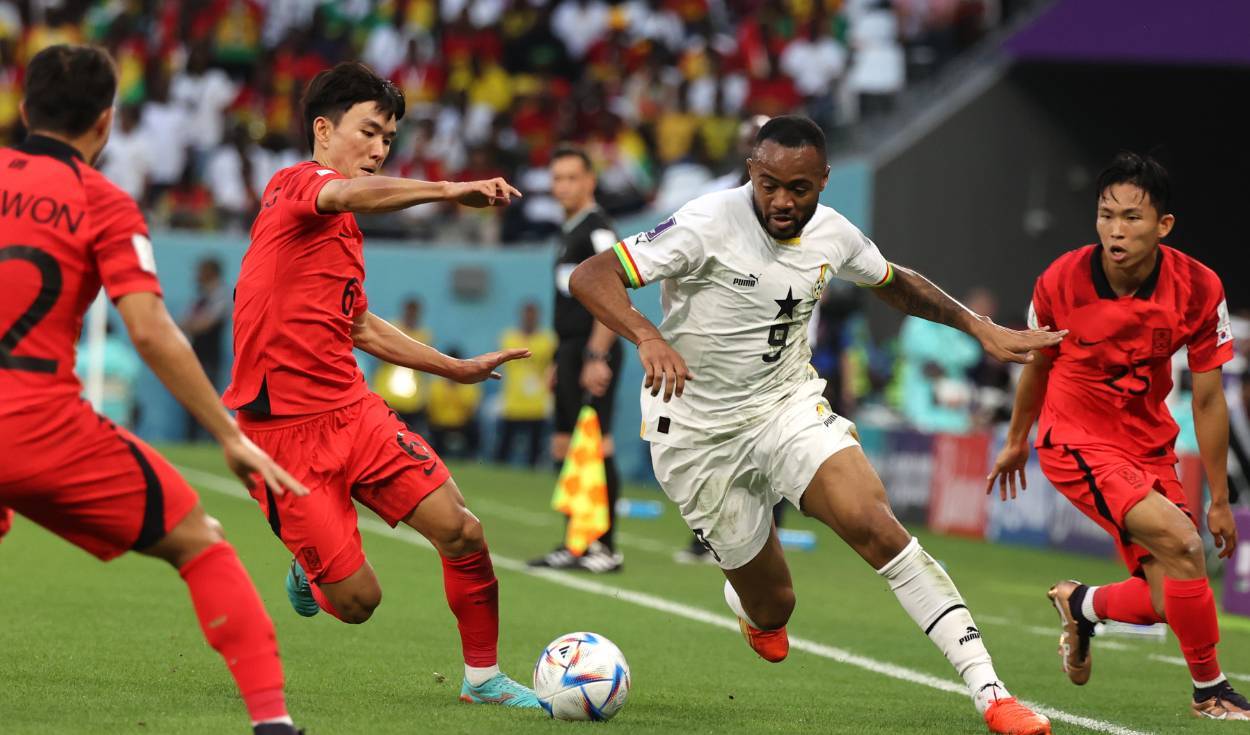 Ghana y Corea del Sur chocaron por el grupo H del Mundial Qatar 2022. Foto: EFE