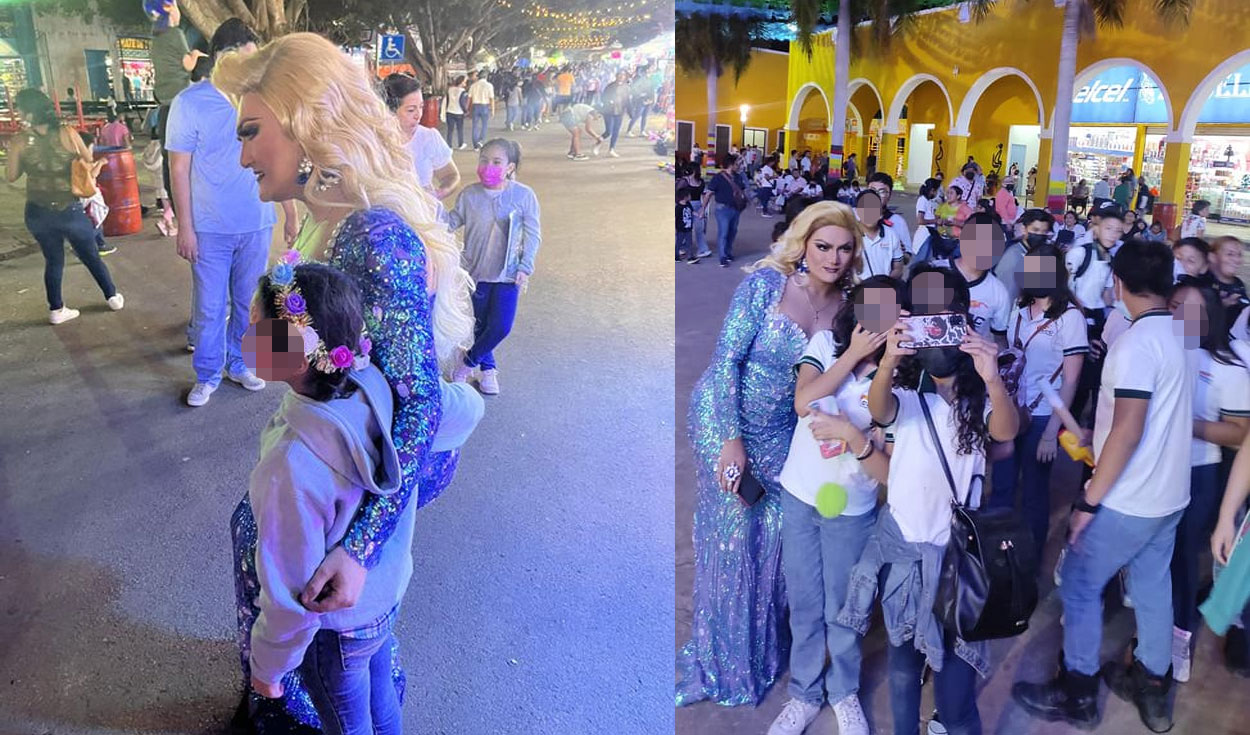 Miles de usuarios halagaron a la drag queen por su actitud con los menores. Foto: composición LR/Facebook/Silvanashow