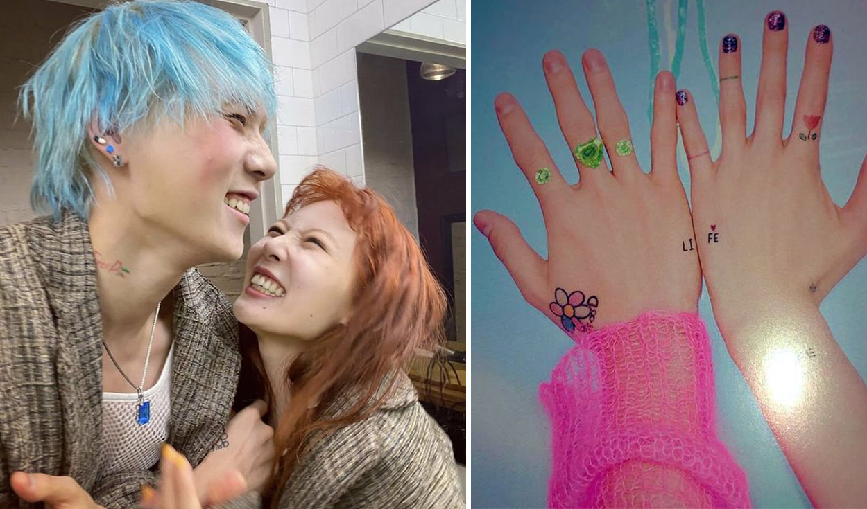 HyunA y Dawn tienen varios tatuajes de pareja. Foto: composición LR/Instagram hyuna_aa