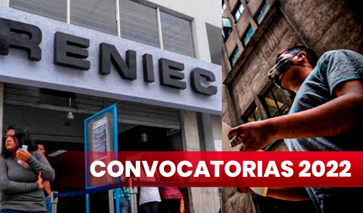 Convocatoria de trabajo está vigente hasta diciembre. Foto: Composición LR / Reniec / La República