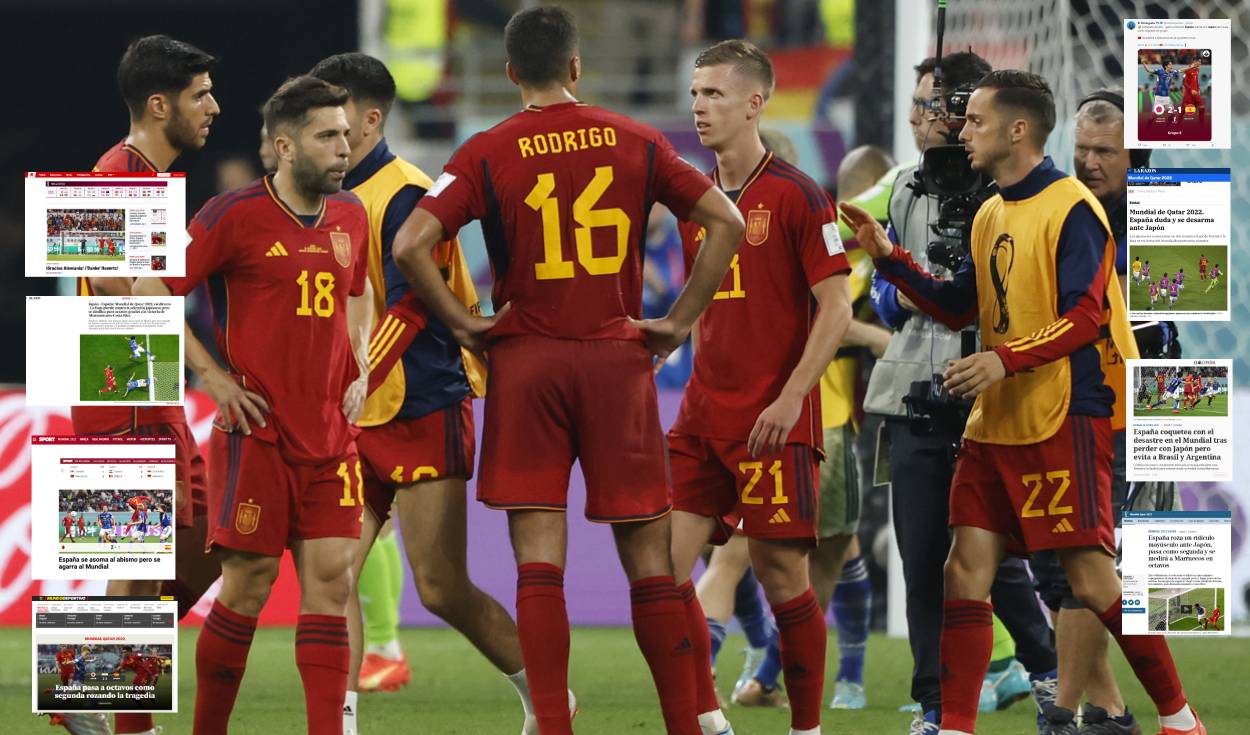 La selección española perdió 2-1, pero le alcanzó para clasificar a octavos de Qatar 2022. Foto: composición/EFE