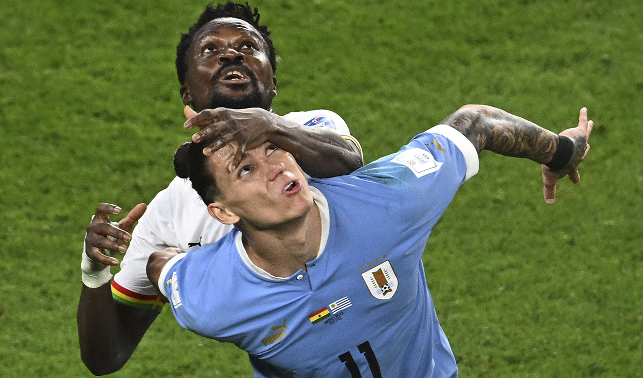 Darwin Núñez fue titular en el partido de Uruguay frente a Ghana. Foto: AFP