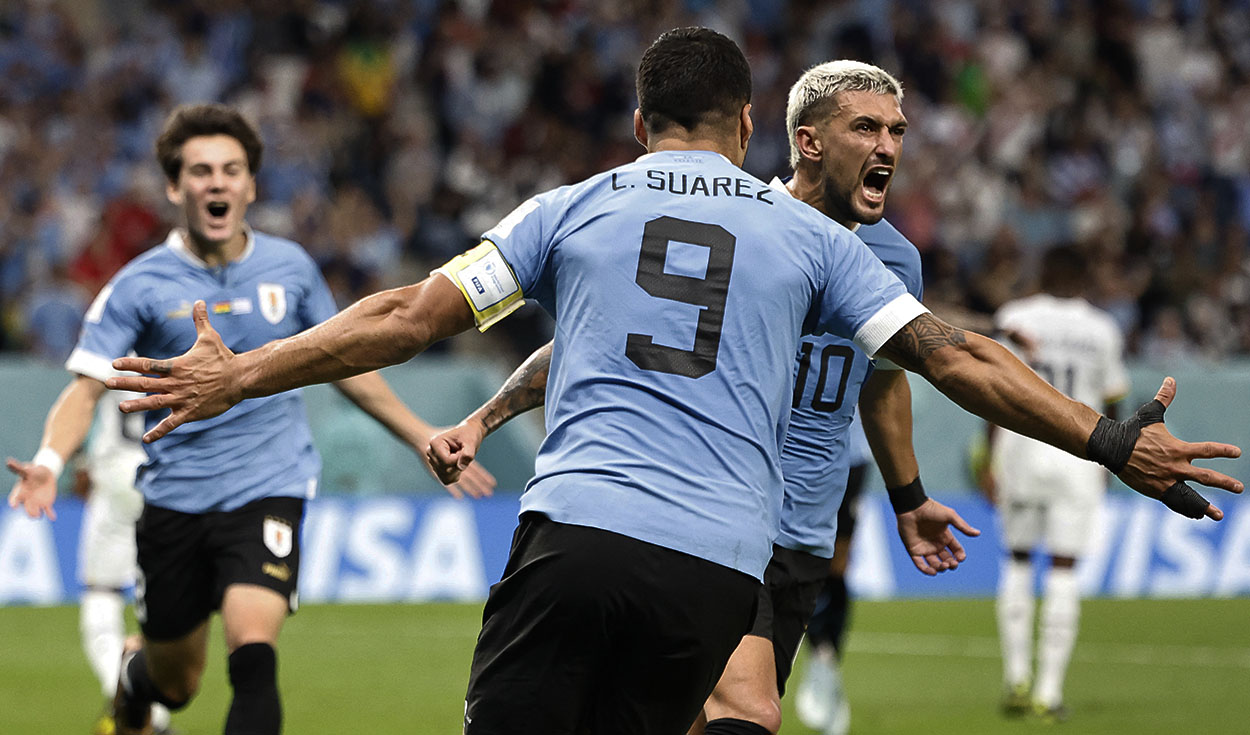La selección de Uruguay encontró su primer gol del Mundial gracias a Giorgian de Arrascaeta. Foto: AFP