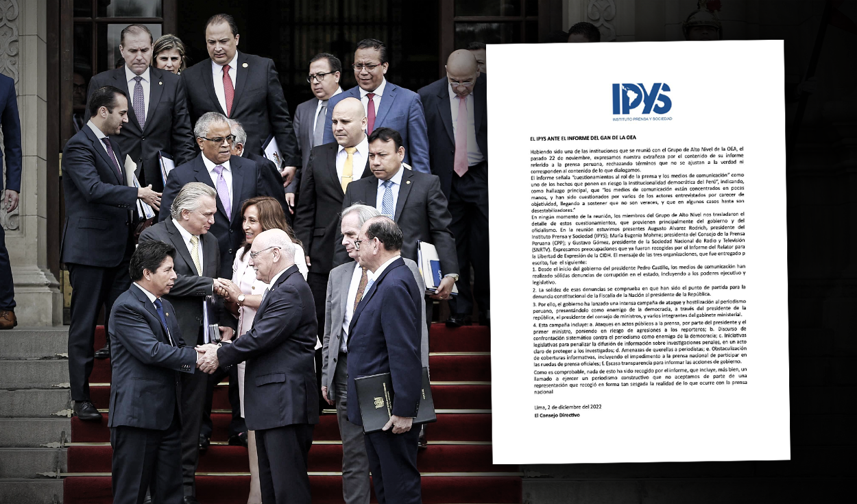 IPYS sostuvo un encuentro con la misión de la OEA tras su visita al Perú. Foto: composición de Fabrizio Oviedo/La República